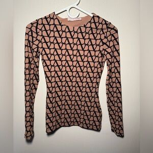 [VALENTINO] Toile Iconographe V Logo Jersey Top